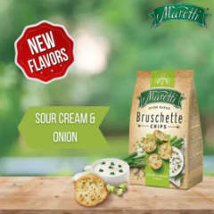 Mini Bruschetta MARETTI Sour Cream & Onion 85g - comprar online