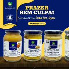 Kit c/ 12und Doce de Leite Zero Ad. Açucar SAO LOURENCO 650g - Fruttato
