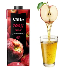Kit c/ 6un Suco de Maçã 100% DEL VALLE s/ Adição Açucares 1L na internet