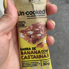 Barra de Banana c/ Castanhas UNCOOKED 360g Display c/ 12und - Fruttato