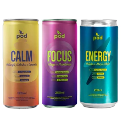 Kit c/ 9und Smart Drink Focus, Calm, Energy POD 269ml