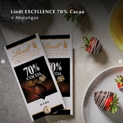 Kit c/ 5und Chocolate Suiço LINDT Excellence Dark 70% 100g na internet