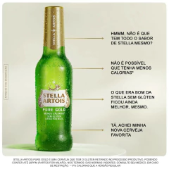 Kit c/ 24un Cerveja STELLA ARTOIS Pure Gold Sem Gluten 330ml - comprar online