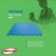 Kit c/ 5und Tatame Evamax Encaixe 50x50x10mm Cor: Azul Royal na internet