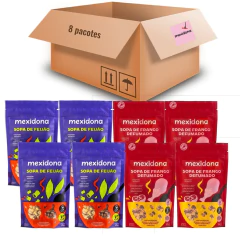 Kit c/ 8und Sopas MEXIDONA (Frango Defumado / Feijão) 110g