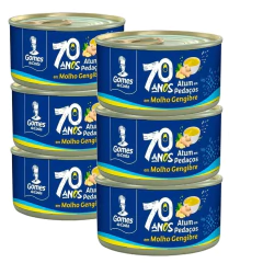 Kit c/ 6und Atum Pedaços em Molho de Gengibre Gomes da Costa 140g