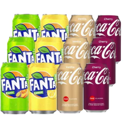 Kit com 12 Refrigerantes Importados (Cocas e Fantas) 330ml