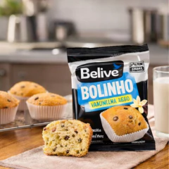 Kit 10 Bolinho BELIVE Baunilha Zero Gluten Zero Lactose 40g