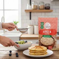 Kit 2 Aveia em Flocos Sem Glúten Q-VITA 200g - Rica em Fibras - comprar online