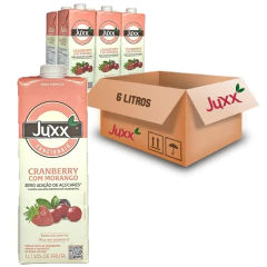 Suco Cranberry com Morango Zero JUXX 1L (6 Litros)