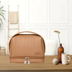 Necessaire Feminina Love Peace SEANITE Caramelo na internet