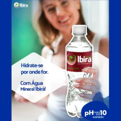 Kit c/ 12und Água Mineral Com Gás IBIRÁ Ph 10,24 510ml - comprar online