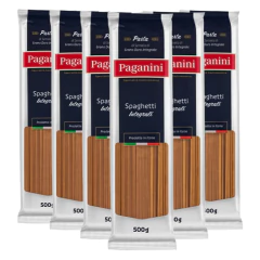 Kit c/ 6un Macarrão Spaghetti Integral PAGANINI 500g