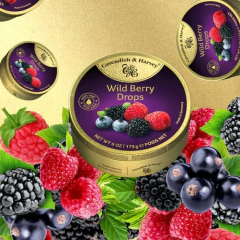 Kit c/ 4und Bala CAVENDISH & HARVEY Wild Berry Drops 175g na internet