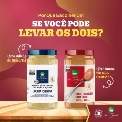 Kit 3und Doce de Leite e Coco Cremoso SÃO LOURENÇO 400g - Fruttato