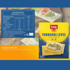 Kit 3 Torradas Leves (Fette Croccanti) S/ Glúten Schar 150g