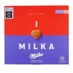 Kit c/ 10 Bombons Alemães I Love Milka Pralinés (Avelã) 110g - comprar online