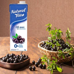 Kit c/ 12und Chá Branco Sabor Jabuticaba NATURAL TEA 1L na internet