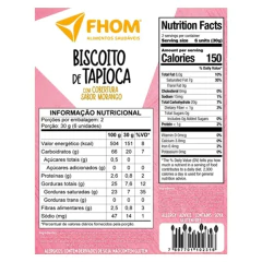 Kit 10und Biscoito de Tapioca c/ Morango s/ Gluten FHOM 60g
