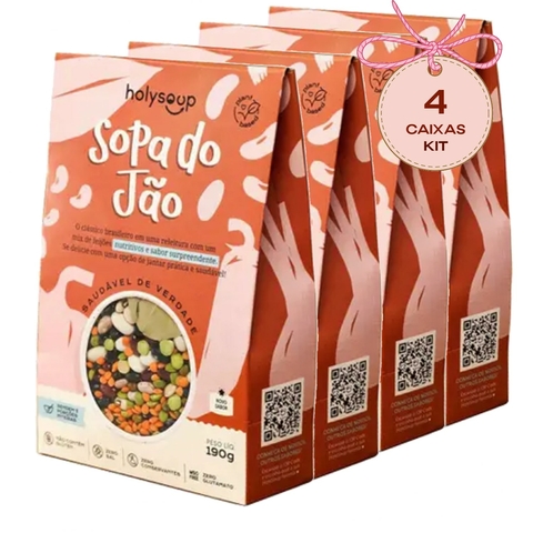 Kit c/ 4und Sopa do Jão (7 tipos de feijões) HOLYSOUP 190g