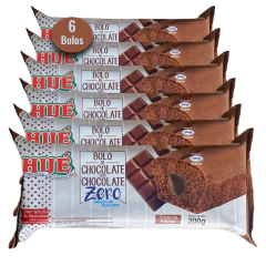 Kit c/ 6und Bolo de Chocolate c/ Chocolate Zero HUÉ 200g