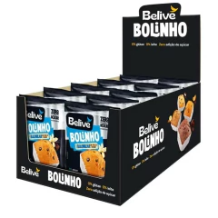 Kit c/ 10und Bolinho BELIVE Baunilha Zero Gluten, Leite 40g