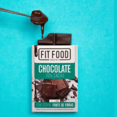 Chocolate 70% Cacau c/ Stevia FIT FOOD 40g
