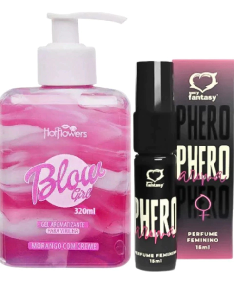 Kit O elixir Da Sedução- Blow Glirl + Phero Perfume Afrodisíaco