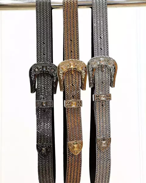 CINTO COUNTRY STRASS PRETO