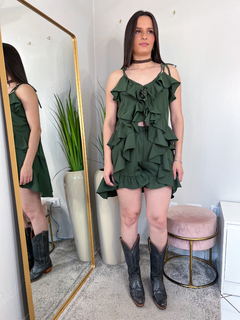 CONJUNTO BATA BABADO VELHO OESTE VERDE MUSGO - comprar online