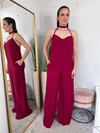 MACACÃO LONGO FRENTE UNICA VERMELHO BORDO - comprar online