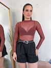 BODY TULE MARROM - comprar online