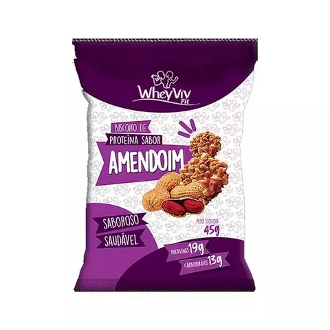 Biscoito fit de amendoim - wheyviv - comprar online
