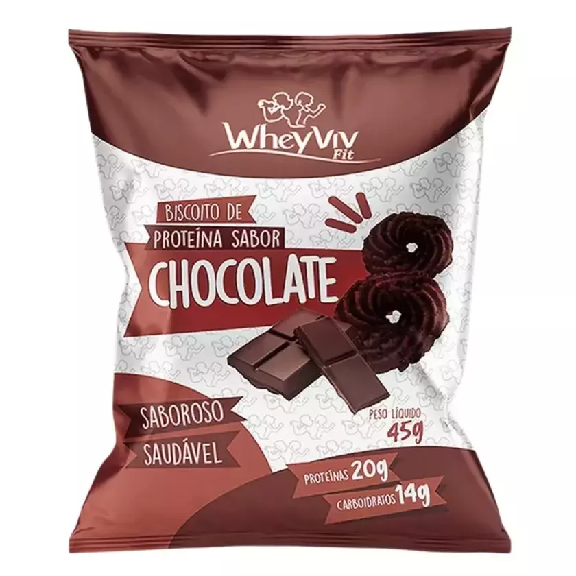 Biscoito fit de chocolate - Wheyviv