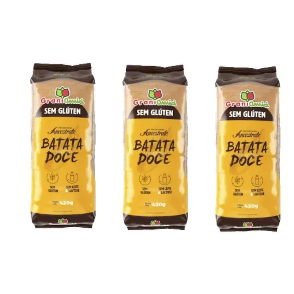 Kit com 3 Pães de Batata Doce - Grani Amici