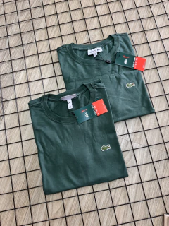 Camisa Lacoste Peruana Basica Verde Musgo