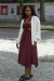 Vestido argola linho vinho - comprar online