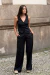 Calça pantalona linho preto