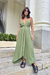 Vestido midi ponteiras verde militar
