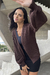 Cardigan tricot marrom - comprar online