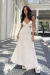 Vestido longo abertura lateral cru