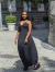 Vestido longo detalhe costas preto - comprar online