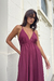 Vestido midi ponteiras vinho - comprar online