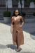 Macacão pantacourt marrom