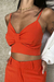 Top recorte busto laranja