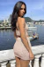 Saia curta paetê rose - comprar online