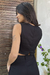 Colete cropped linho preto - comprar online