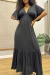 Vestido manga morcego preto - comprar online