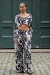 Calça pantalona bolso embutido p&b tropical - comprar online