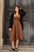 Vestido argola linho marrom na internet